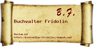 Buchvalter Fridolin névjegykártya